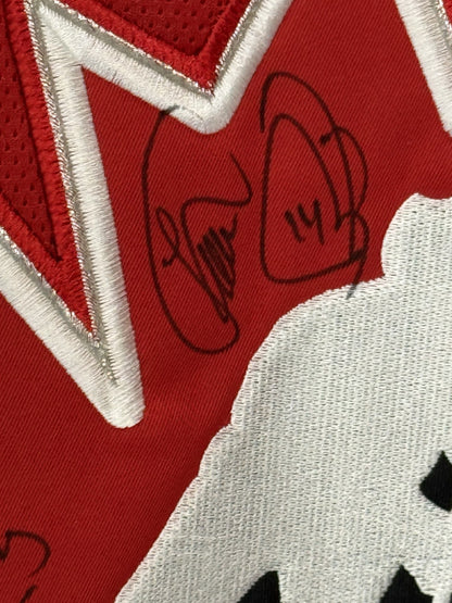 Eric Lindros Theo Fleury Signed Nike Team Canada Hockey Jersey Flyers Auto PSA