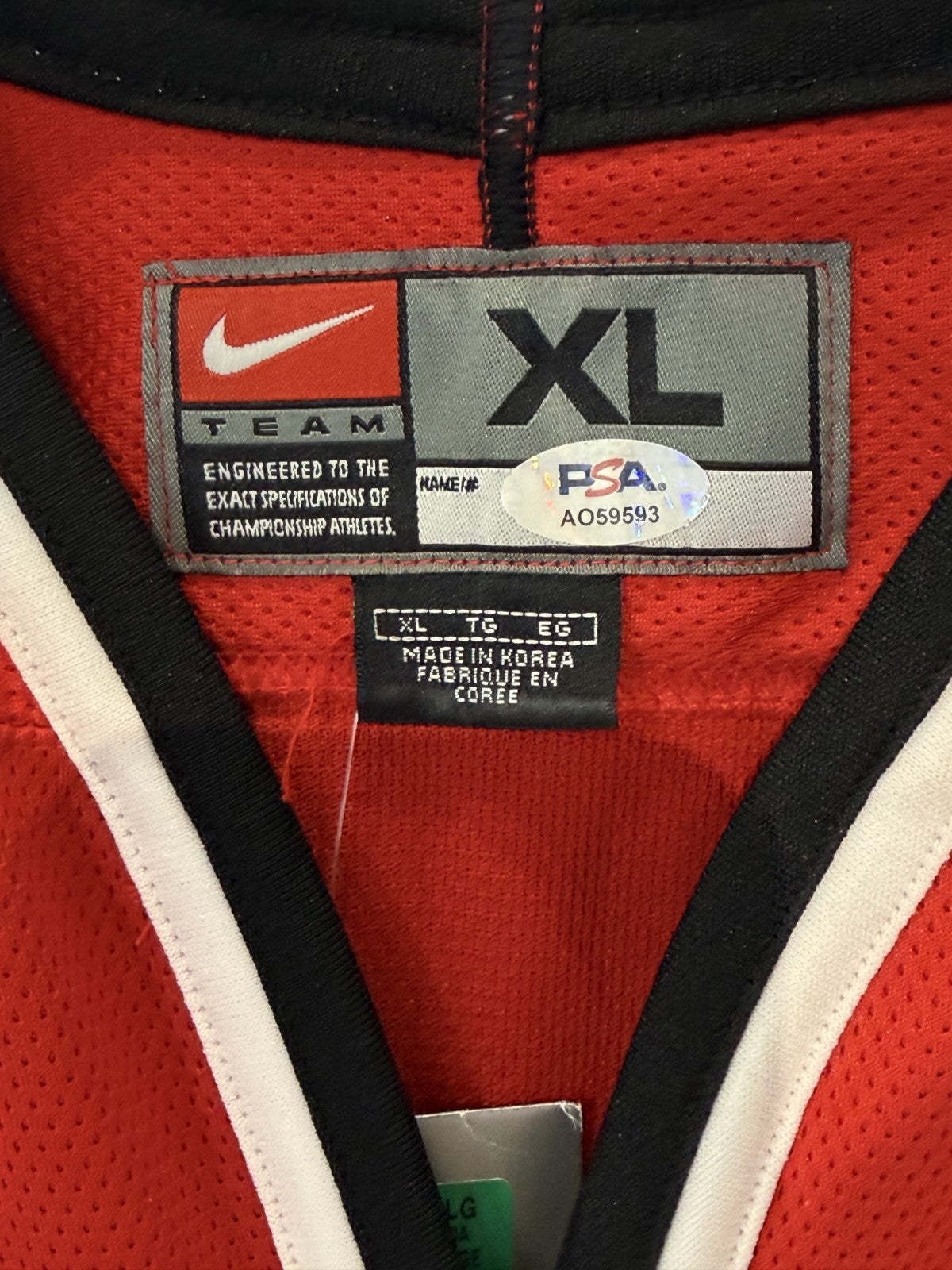 Eric Lindros Theo Fleury Signed Nike Team Canada Hockey Jersey Flyers Auto PSA