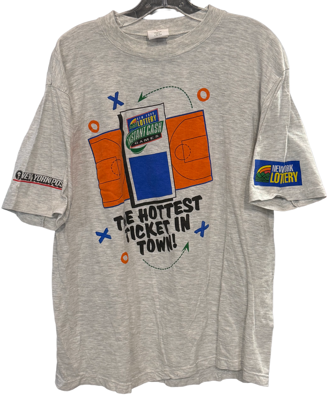 Vintage 1994 NY Knicks Madison Square Garden NY Lottery Promo T Shirt Sz L