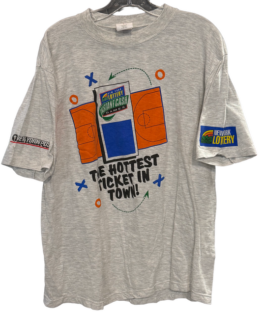 Vintage 1994 NY Knicks Madison Square Garden NY Lottery Promo T Shirt Sz L