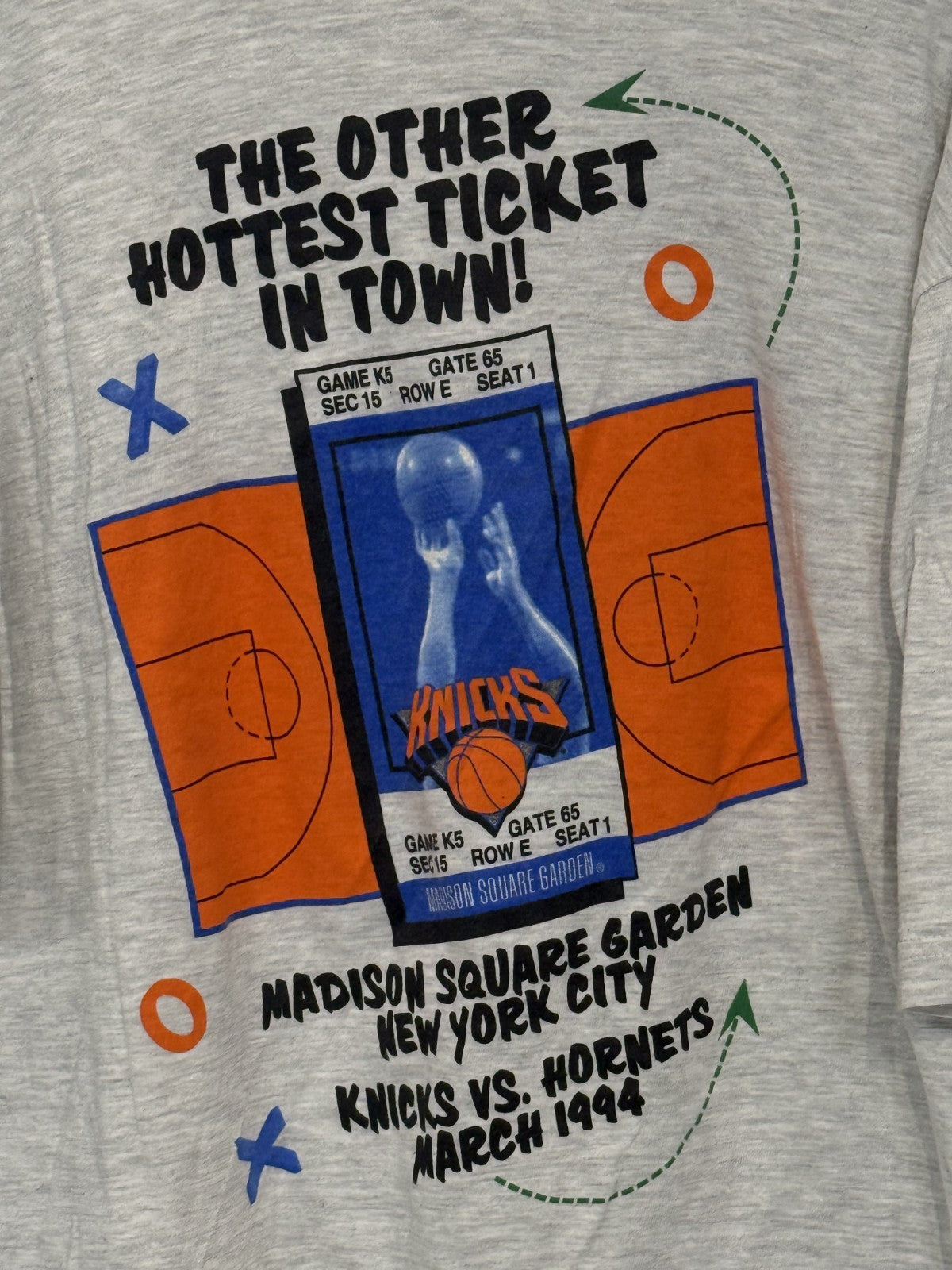 Vintage 1994 NY Knicks Madison Square Garden NY Lottery Promo T Shirt Sz L