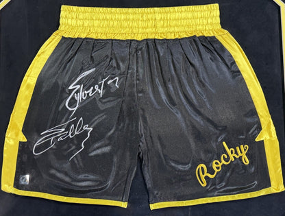 Sylvester Stallone Signed Rocky III Trunks Framed Auto ASI COA Rocky Balboa