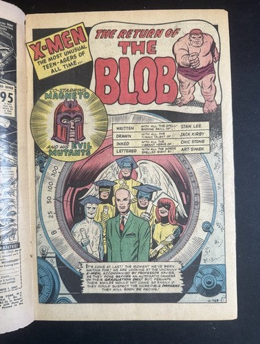 X-MEN #3 JACK KIRBY MARVEL 1ST APPEARANCE The BLOB Nice Shape 1964