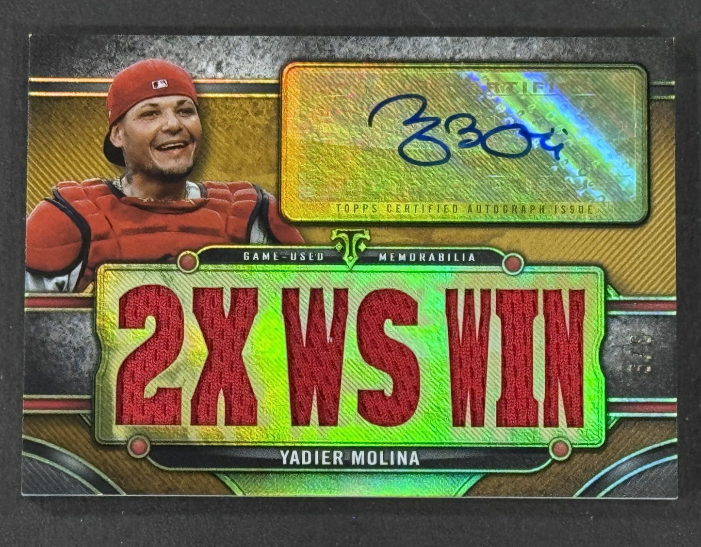 2024 Topps Triple Threads Yadier Molina Autograph Relic /9  #TTAR-YM4 Cardinals