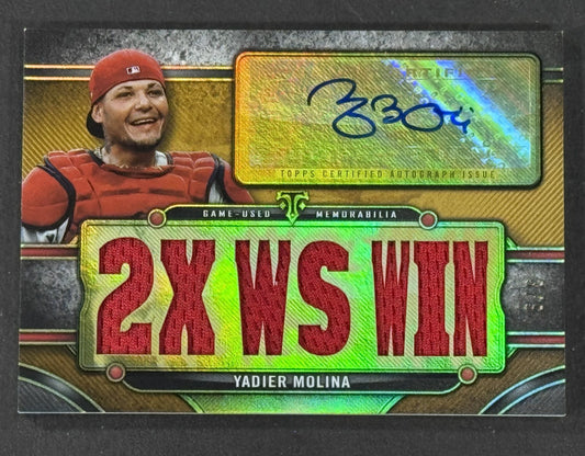 2024 Topps Triple Threads Yadier Molina Autograph Relic /9  #TTAR-YM4 Cardinals