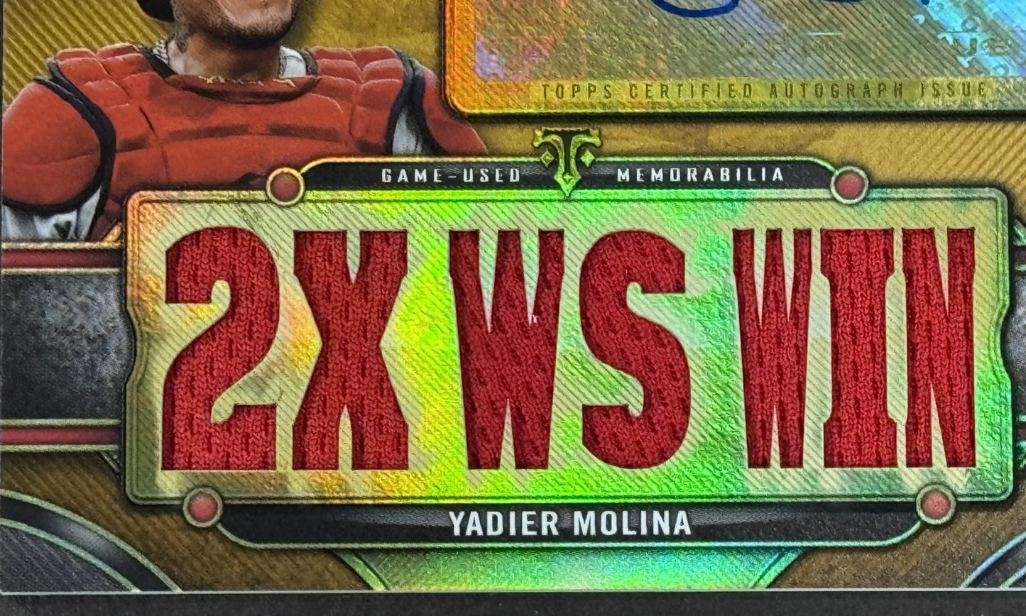 2024 Topps Triple Threads Yadier Molina Autograph Relic /9  #TTAR-YM4 Cardinals