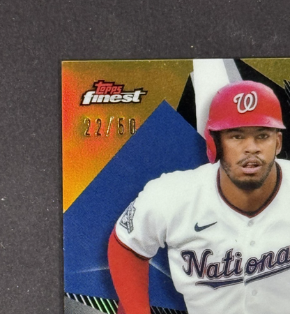 2021 Topps Finest Baseball Luis Garcia RC Auto /50 Washington Nationals Mint
