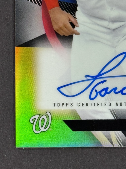 2021 Topps Finest Baseball Luis Garcia RC Auto /50 Washington Nationals Mint