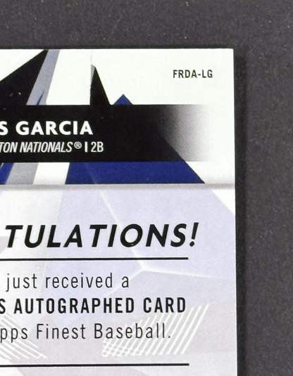 2021 Topps Finest Baseball Luis Garcia RC Auto /50 Washington Nationals Mint