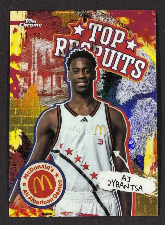 2025 Topps Mcdonalds All American AJ Dybantsa Top Recruits LE /25 #TP-7 BYU