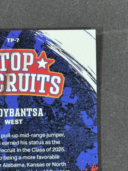 2025 Topps Mcdonalds All American AJ Dybantsa Top Recruits LE /25 #TP-7 BYU