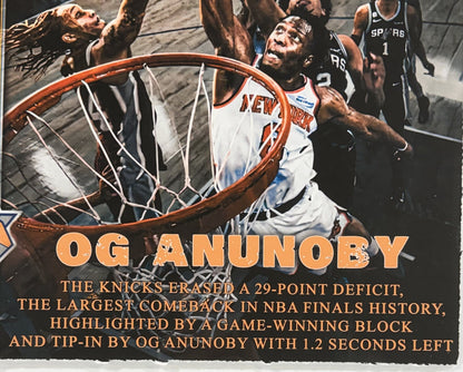 OG Anunoby Tip 2026 NBA Finals COMEBACK Knicks Framed 3d Photo Shadowbox 22x22