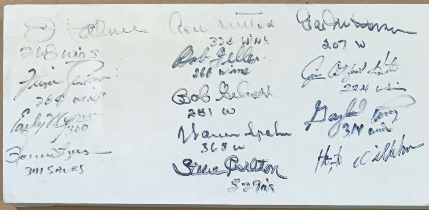 13 HOF Pitchers Signed Authentic Pitching Rubber Wins Saves Auto Don Sutton COA