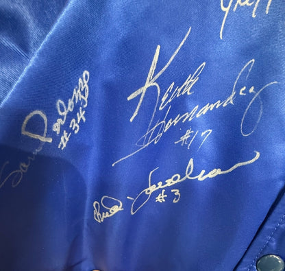 1989 NY Mets Complete Team Signed Auth Starter Jacket Strawberry 29 Auto COA 1/1