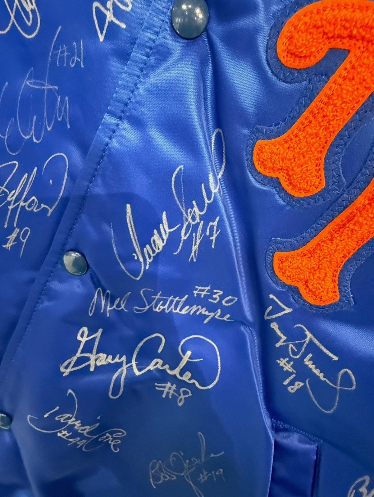 1989 NY Mets Complete Team Signed Auth Starter Jacket Strawberry 29 Auto COA 1/1