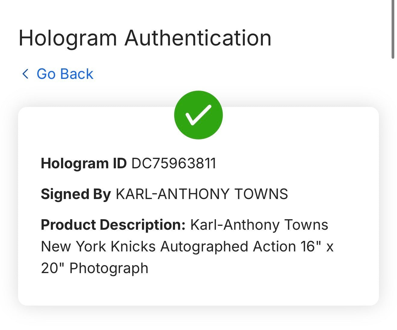 Karl Anthony Towns Signed 16x20 Framed Spotlight Photo NY Knicks Auto Fanatics