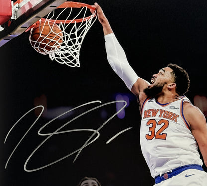 Karl Anthony Towns Signed 16x20 Framed Spotlight Photo NY Knicks Auto Fanatics