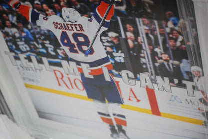 Matthew Schaefer Framed 3D Photo Shadowbox Tell Me I Can't NY Islanders Calder
