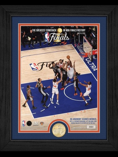 OG Anunoby Tip 2026 NBA Finals COMEBACK Knicks Photo Framed Highland Mint Coin