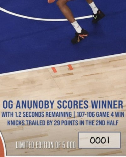OG Anunoby Tip 2026 NBA Finals COMEBACK Knicks Photo Framed Highland Mint Coin