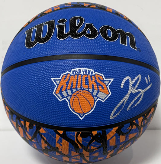 Jalen Brunson Signed Wilson Graffiti Basketball NY Knicks Autograph Fanatics COA