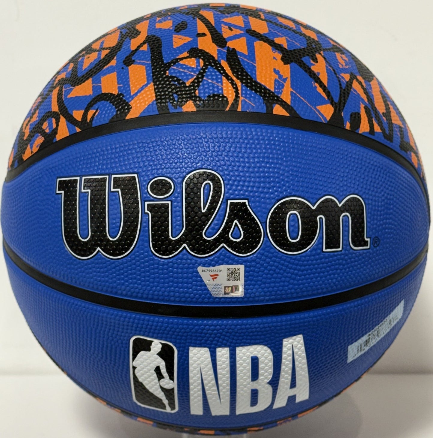 Jalen Brunson Signed Wilson Graffiti Basketball NY Knicks Autograph Fanatics COA