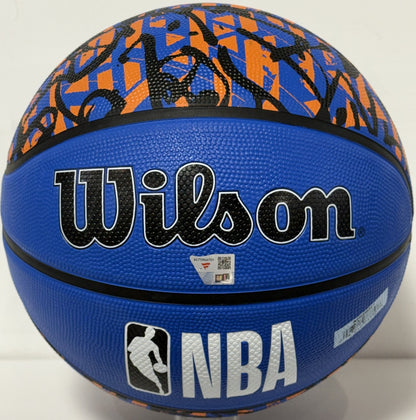 Jalen Brunson Signed Wilson Graffiti Basketball NY Knicks Autograph Fanatics COA