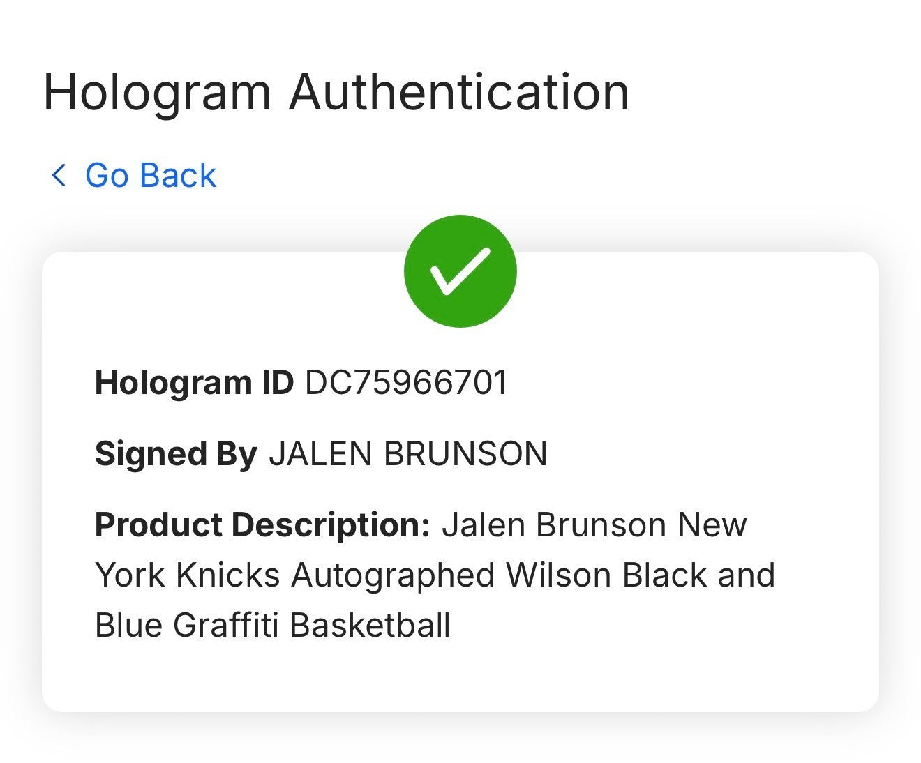 Jalen Brunson Signed Wilson Graffiti Basketball NY Knicks Autograph Fanatics COA
