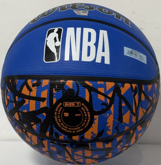 Jalen Brunson Signed Wilson Graffiti Basketball NY Knicks Autograph Fanatics COA