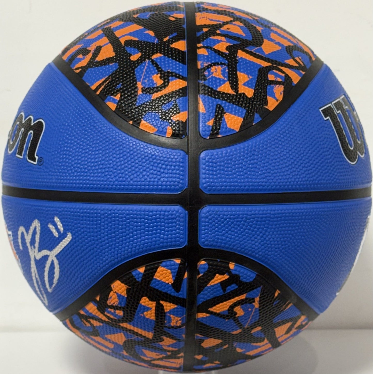 Jalen Brunson Signed Wilson Graffiti Basketball NY Knicks Autograph Fanatics COA