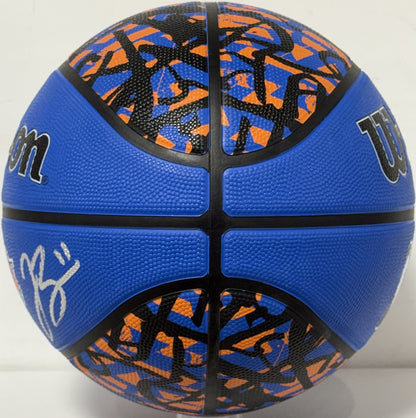 Jalen Brunson Signed Wilson Graffiti Basketball NY Knicks Autograph Fanatics COA