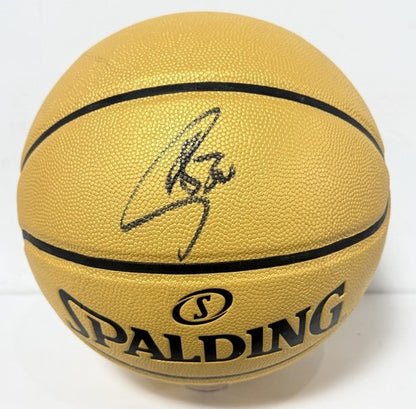 Stephen Curry Warriors Signed Official Gold Game Basketball MVP Auto BAS Coa