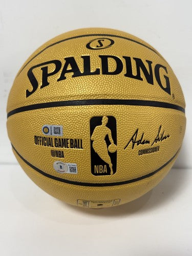 Stephen Curry Warriors Signed Official Gold Game Basketball MVP Auto BAS Coa