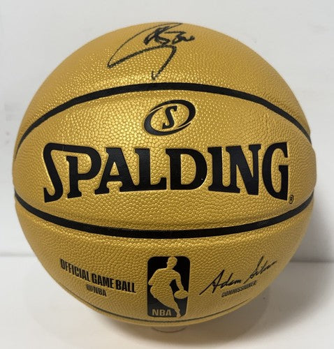 Stephen Curry Warriors Signed Official Gold Game Basketball MVP Auto BAS Coa