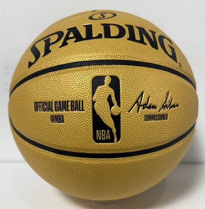 Stephen Curry Warriors Signed Official Gold Game Basketball MVP Auto BAS Coa