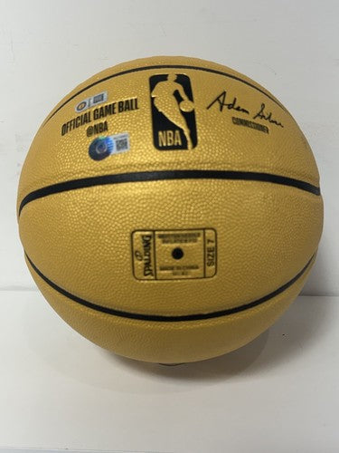 Stephen Curry Warriors Signed Official Gold Game Basketball MVP Auto BAS Coa