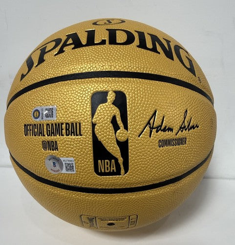 Stephen Curry Warriors Signed Official Gold Game Basketball MVP Auto BAS Coa