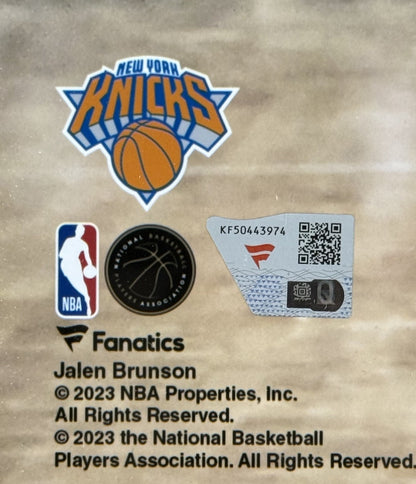 Jalen Brunson Signed 16x20 Framed Photo vs Wemby NY Knicks Finals MVP Fanatics