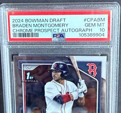 Braden Montgomery 2024 Bowman Draft Psa 10 1st Bowman Auto Gem Mint Rookie Rc