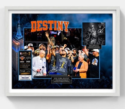 Knicks 2026 Team Photo framed 3d Shadowbox 22x28 Champions Jalen Brunson Kat OG