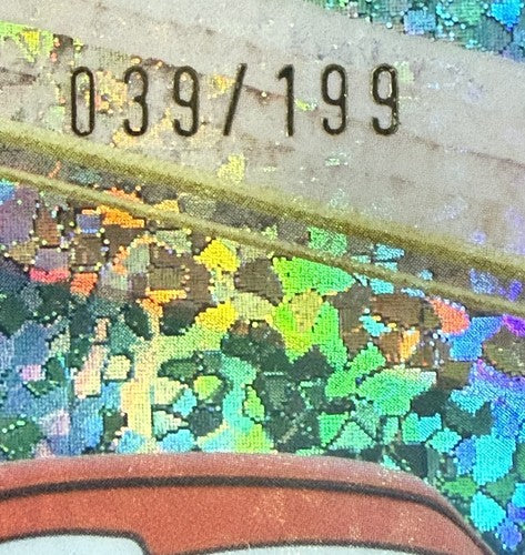 2025 Topps Chrome Disney Pixar Lightning McQueen Aqua Mini Diamond /199 Mint