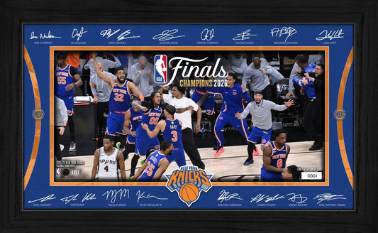 Ny Knicks 2026 NBA Champs Team Celebration Framed Highland Mint Photo OG Brunson