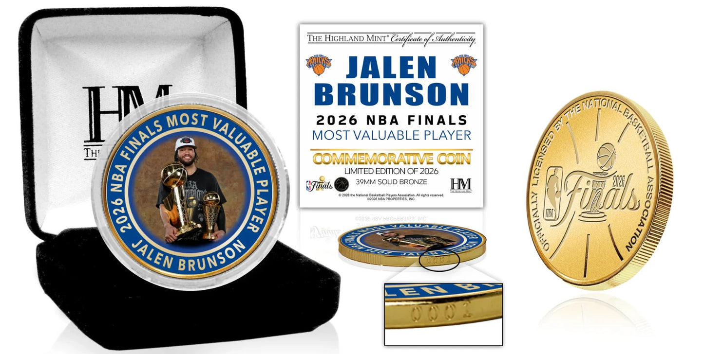 Jalen Brunson NY Knicks 2026 NBA Finals MVP Bronze Coin Highland Mint