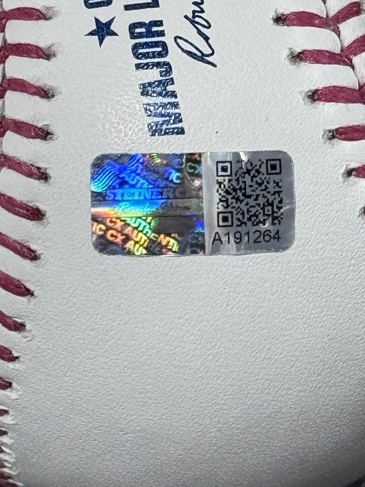 Ben Rice Signed Official Baseball Uncle Ben Iron Horse Stat Auto Steiner Yankees