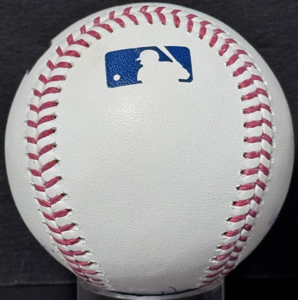 Ben Rice Signed Official Baseball Uncle Ben Iron Horse Stat Auto Steiner Yankees