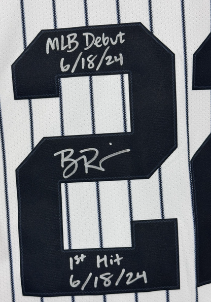 Ben Rice Signed New York Yankees #22 Nike Jersey Size XL 4 Stat Auto Steiner COA