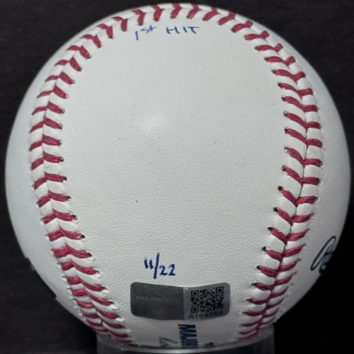 Ben Rice Signed Official Baseball Yankees Mlb Debut 1st Hit Auto /22 Steiner COA