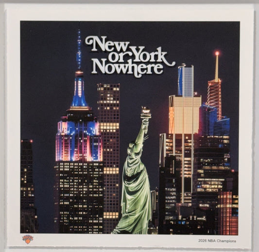 New York or Nowhere Framed Photo 3D Shadowbox Knicks 2026 NBA Champions Brunson