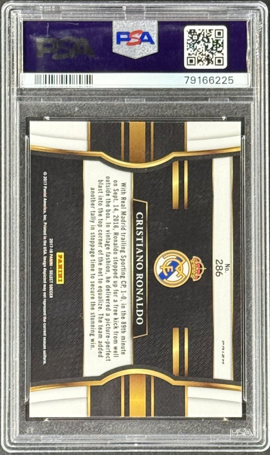 2017 Panini Select Checkerboard Cristiano Ronaldo PSA 9 Mint Real Madrid CF