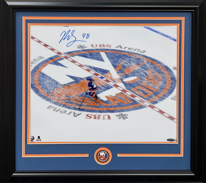 Matthew Schaefer Ny Islanders Signed 16x20 Framed Photo Rookie Auto Uda Coa Roy
